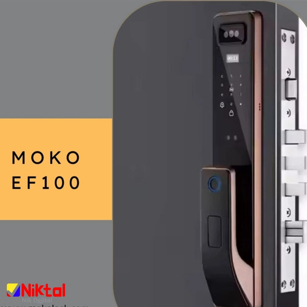 دستگیره و قفل هوشمند دیجیتال MOKO EF100 با تشخیص چهره و اثر انگشت — تصویر ۴
