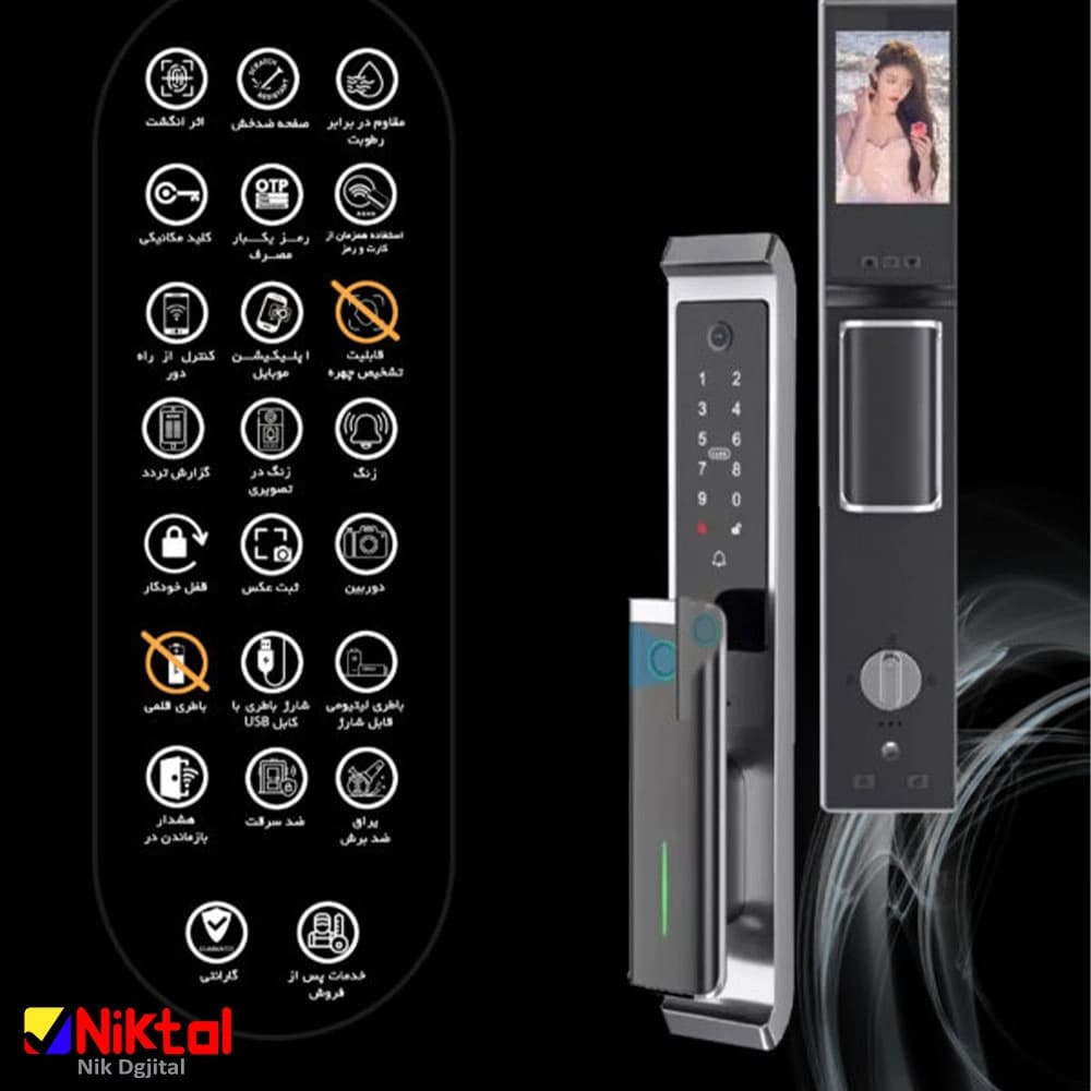 دستگیره و قفل هوشمند دیجیتال MOKO LC600 با کنترل از راه دور — تصویر ۲