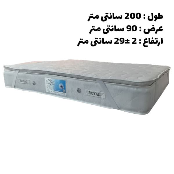 تشک رویال مدل آسمان پددار طبی فنری کد M05 یک نفره سایز 200 × 90 سانتی متر — تصویر ۲