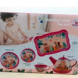 اسباب بازی دخترانه ست چای خوری فلزی 14 تکه مدل aozi toysجدید — تصویر ۵