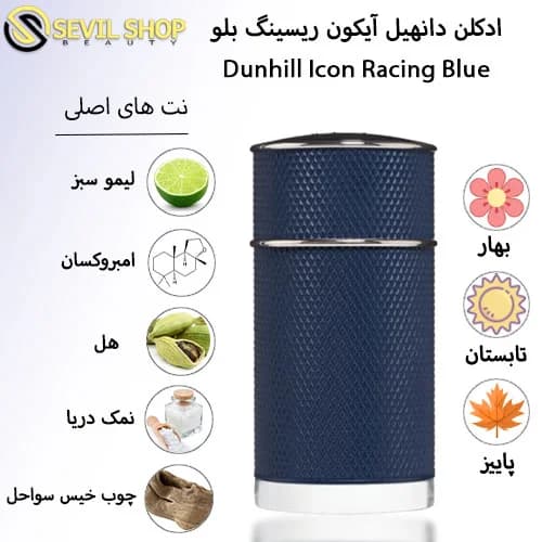 ادکلن دانهیل آیکون ریسینگ آبی (بلو) dunhill Icon Racing Blue — تصویر ۴
