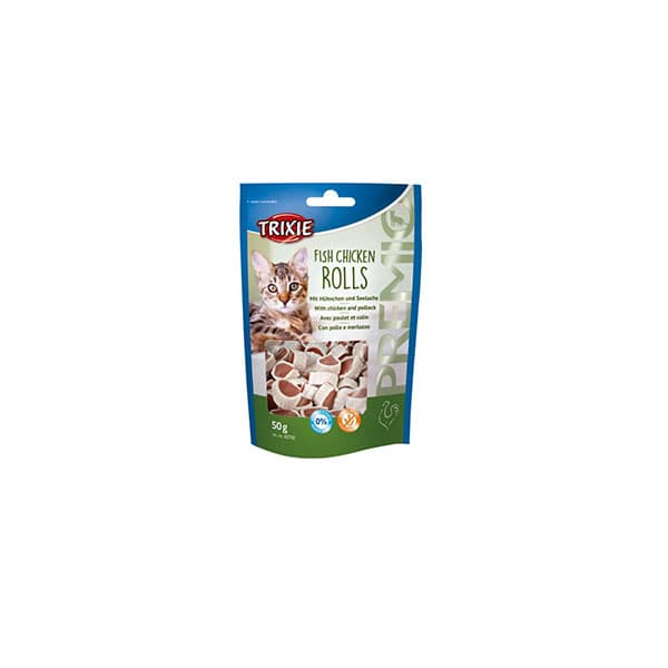 تشویقی گربه تریکسی Trixie مدل رولی با طعم مرغ و ماهی وزن 50 گرم