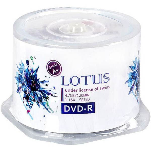 DVD خام لوتوس بسته 50 عددی
