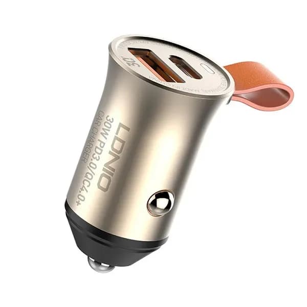 شارژر فندکی الدینیو مدل C509Q به همراه کابل USB-C — تصویر ۲