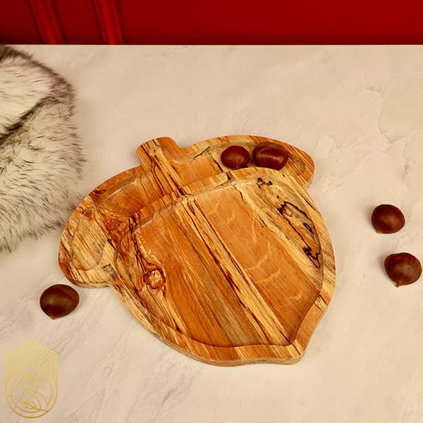 ظرف چوبی سرو و پذیرایی طرح بلوط کد sh110