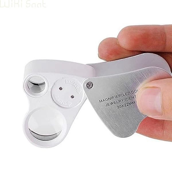 ذره بین جیبی 50X-25X با نور LED-UV — تصویر ۵