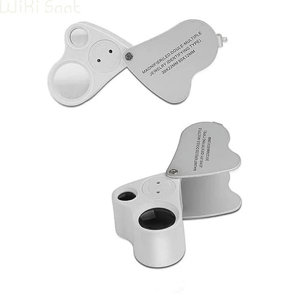 ذره بین جیبی 50X-25X با نور LED-UV — تصویر ۴