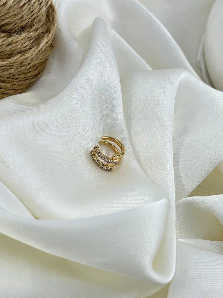گوشواره ایرکاف ژوپینگ زنانه مدل جواهری کد E6624 — تصویر ۲