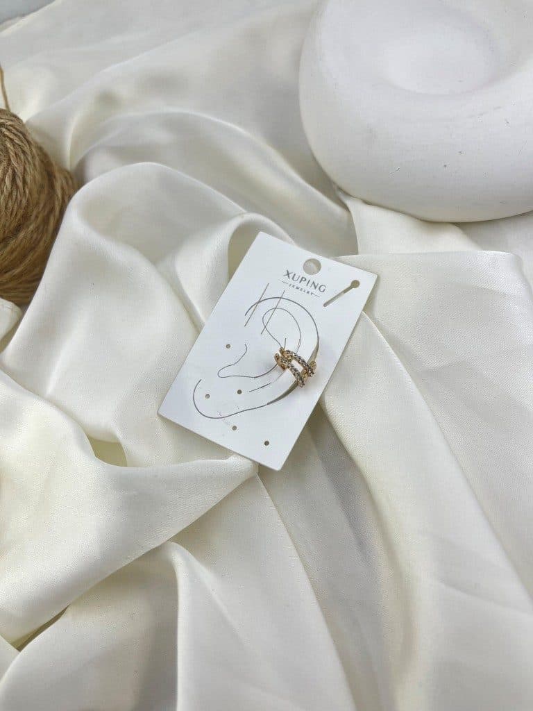 گوشواره ایرکاف ژوپینگ زنانه مدل جواهری کد E6624 — تصویر ۵