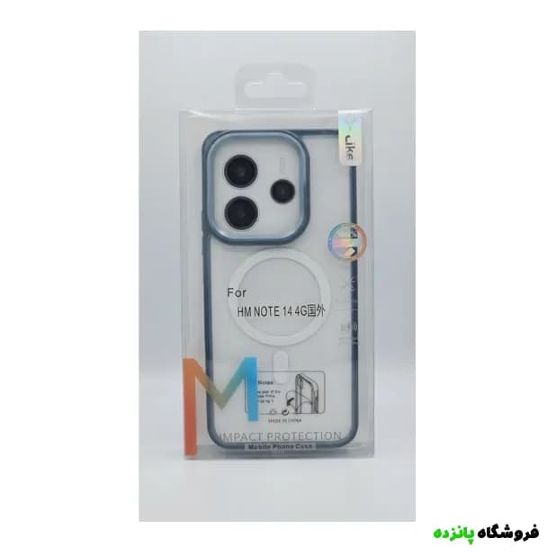قاب i-like شیائومی Note 14 4G شفاف لنز کربن – مشکی