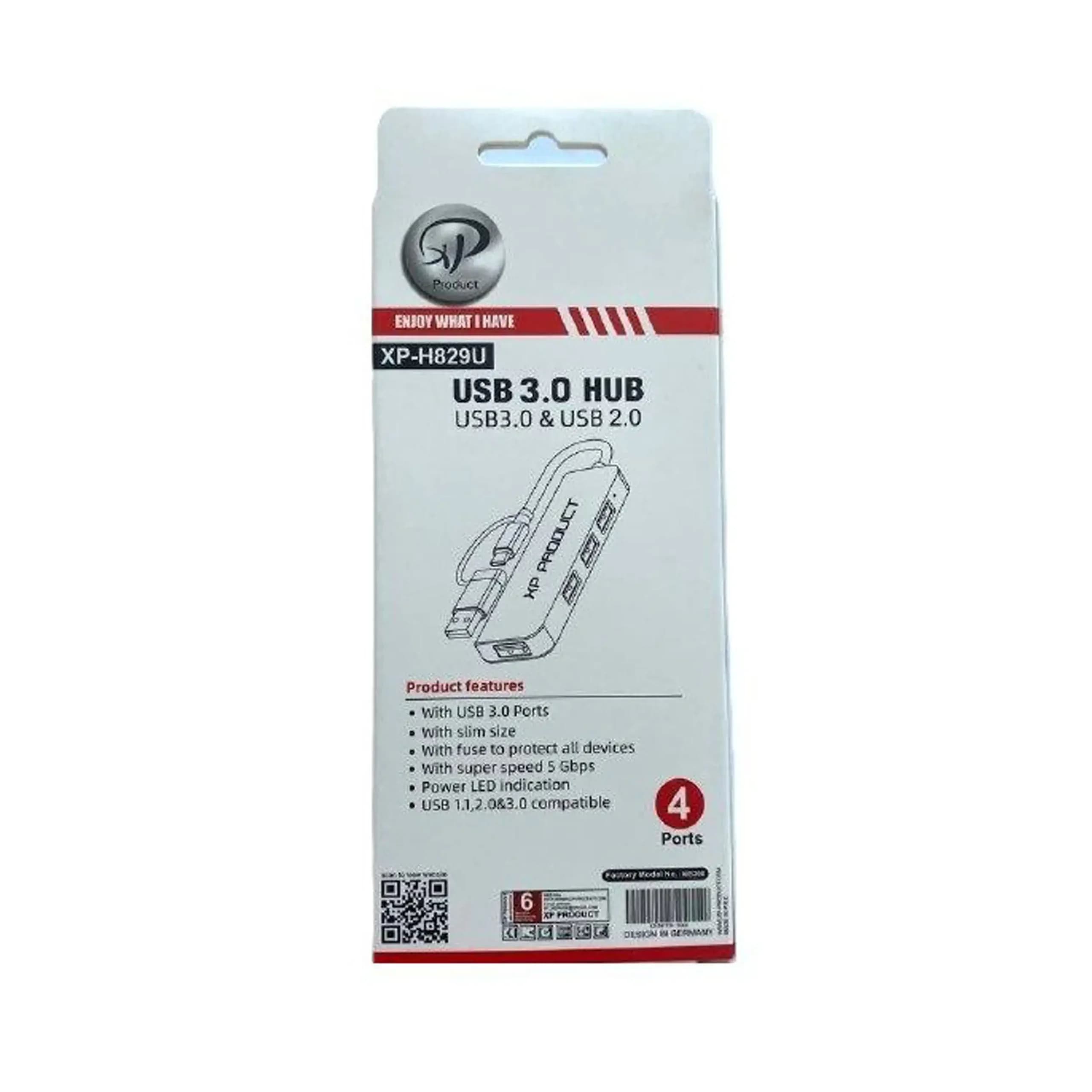 هاب 4 پورت USB3.0 و USB2.0 ایکس پی مدل XP-H829U کد 9613 — تصویر ۶