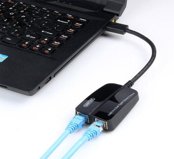 مبدل USB 3.0 به Gigabit Ethernet دوتایی یونیتک مدل Y-3463 کد 9654 — تصویر ۴