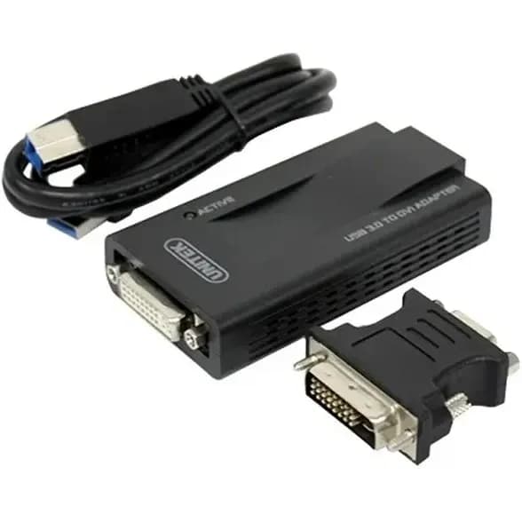 مبدل USB3.0 به DVI+VGA یونیتک مدل Y-3801 کد 9665