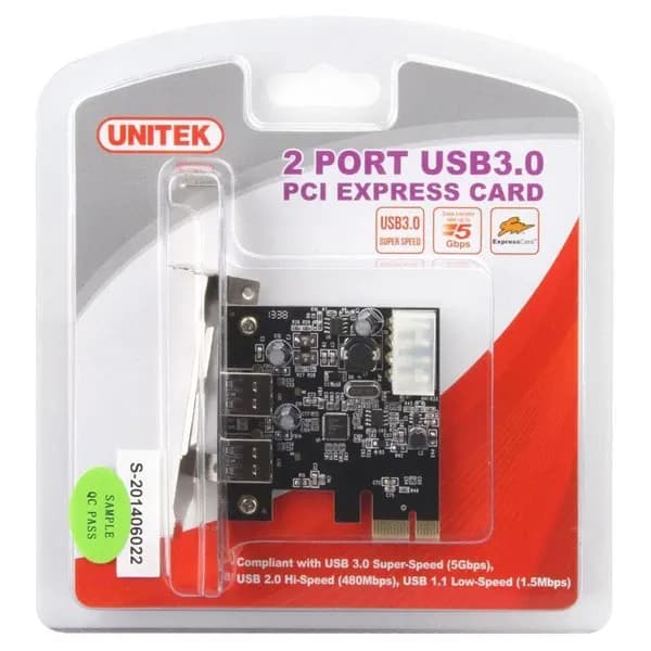 کارت PCI Express دو پورت USB3.0 یونیتک مدل Y-7301 کد 9666 — تصویر ۶