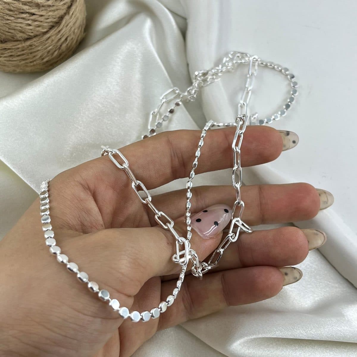 گردنبند زنانه مدل تیفانی و توپی کد N5225 — تصویر ۳