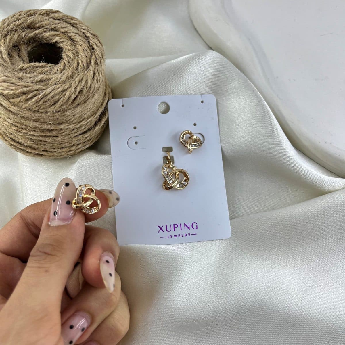 نیم ست زنانه ژوپینگ گره جواهری کد M4381 — تصویر ۲