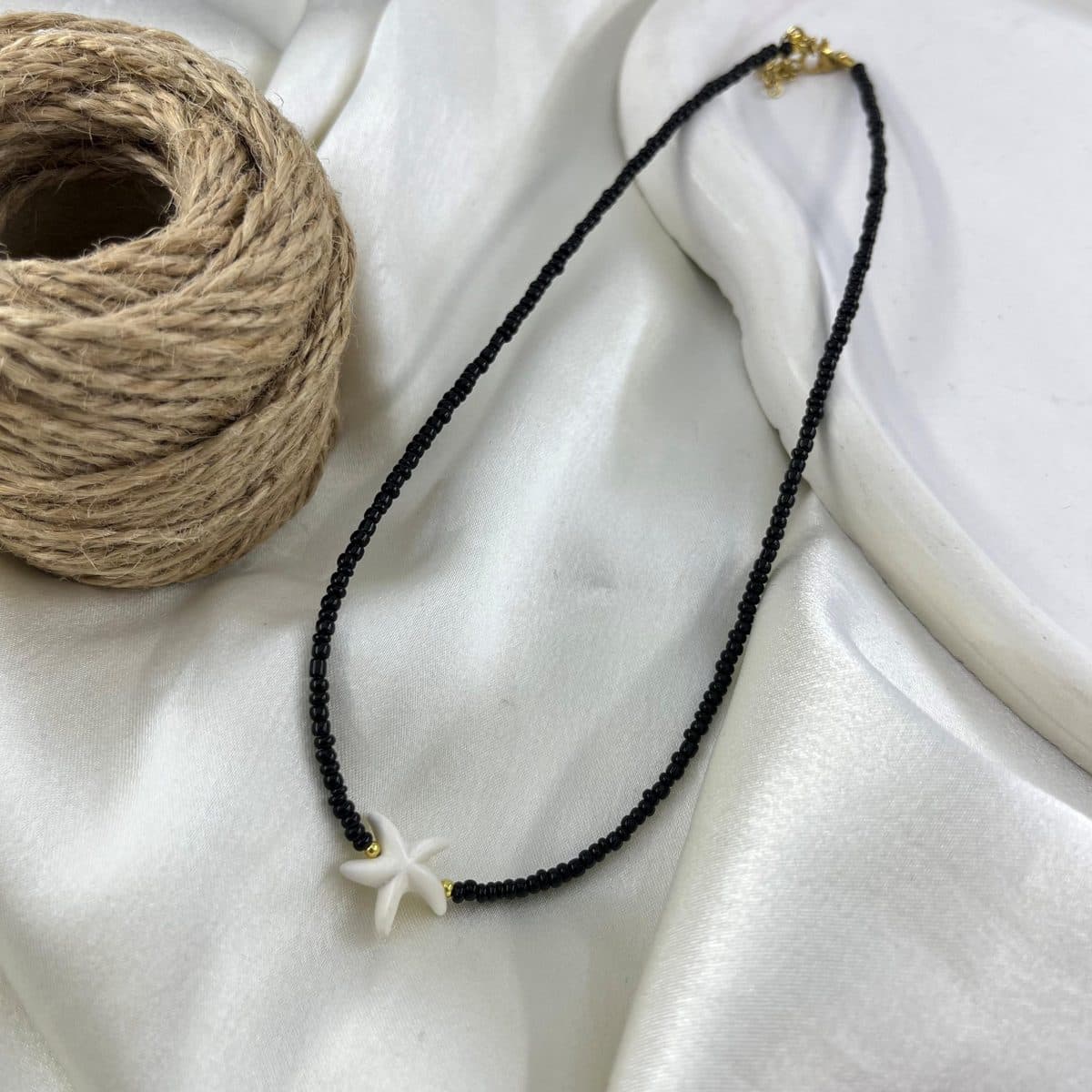 گردنبند زنانه مهره ای تابستانی مدل ستاره کد N5251 — تصویر ۲