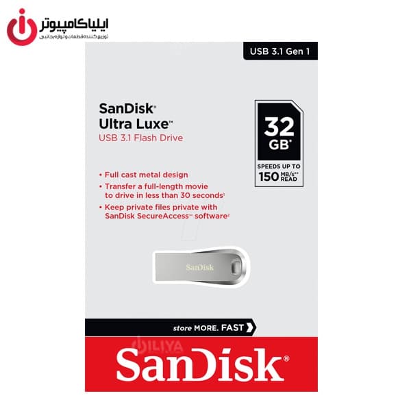 فلش مموری USB3.1 سن دیسک مدل Ultra Luxe CZ74 ظرفیت 32 گیگابایت — تصویر ۳