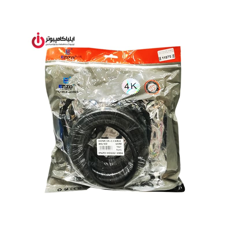 کابل HDMI رزولوشن 4K نسخه 1.4 برند انزو پلاس 1+19 مدل HD-1004 به طول 10 متر — تصویر ۲