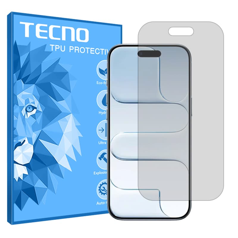 گلس اپل iPhone 17 Air مدل هیدروژلی شفاف برند تکنو