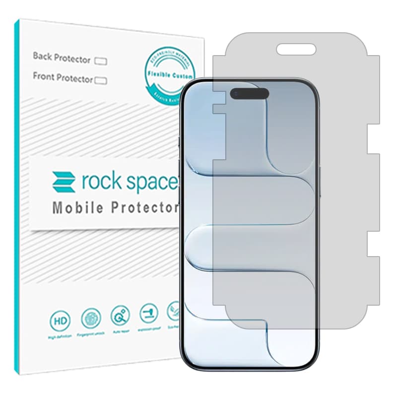 گلس اپل iPhone 17 Air مدل نانو هیدروژل شفاف برند راک اسپیس — تصویر ۹