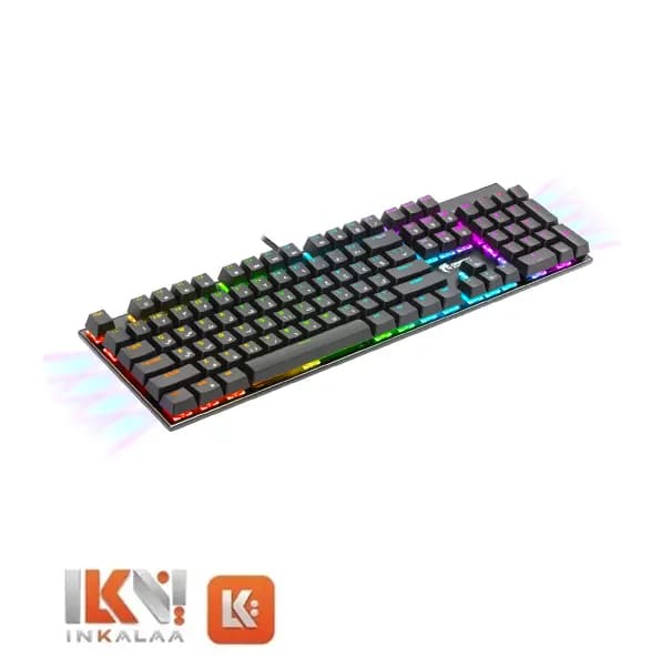 کیبورد مکانیکی گیمینگ RGB گرین مدل GK-802 — تصویر ۴
