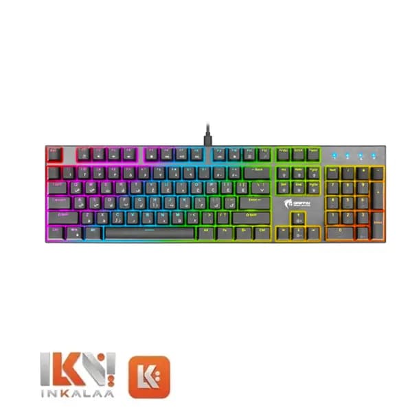 کیبورد مکانیکی گیمینگ RGB گرین مدل GK-802