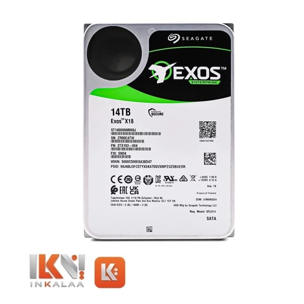 هارد سیگیت مدل Exos X18 ST14000NM000J ظرفیت 14TB — تصویر ۲