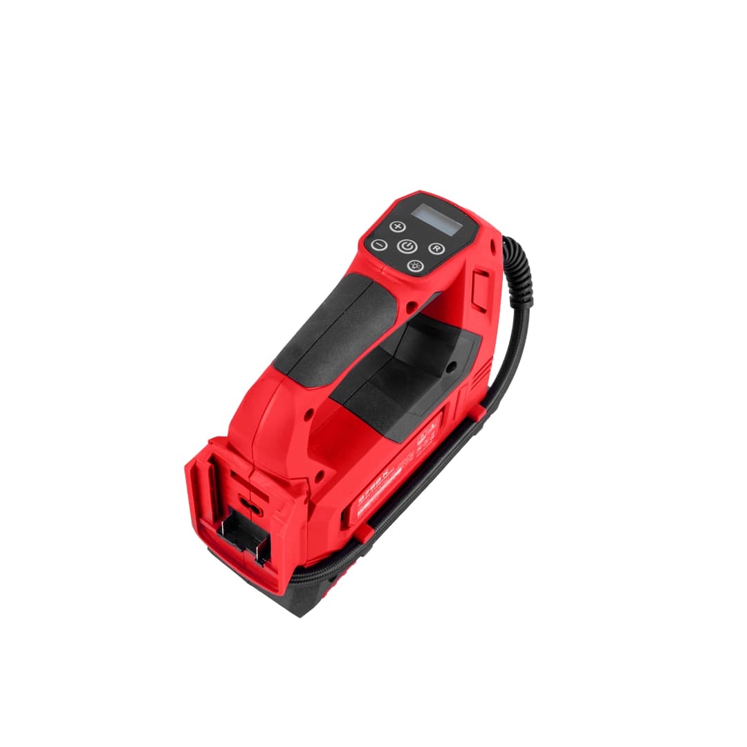 کیت کمپرسور فندکی توسن 9799K با چراغ قوه شارژی ۲۰ ولت و کیف برزنتی — تصویر ۶