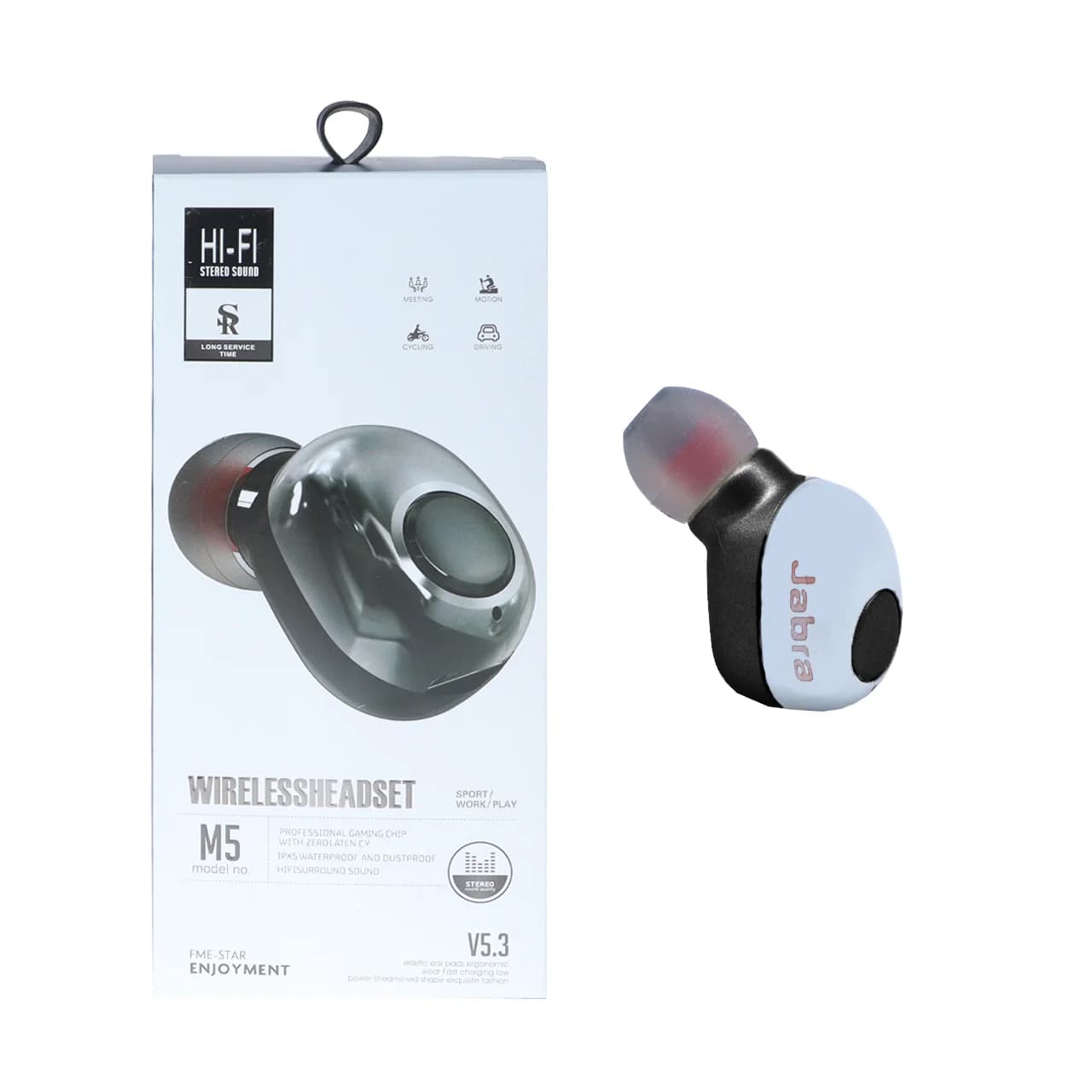 هندزفری بی سیم تک گوش HI-FI مدل M5 – طلایی — تصویر ۴