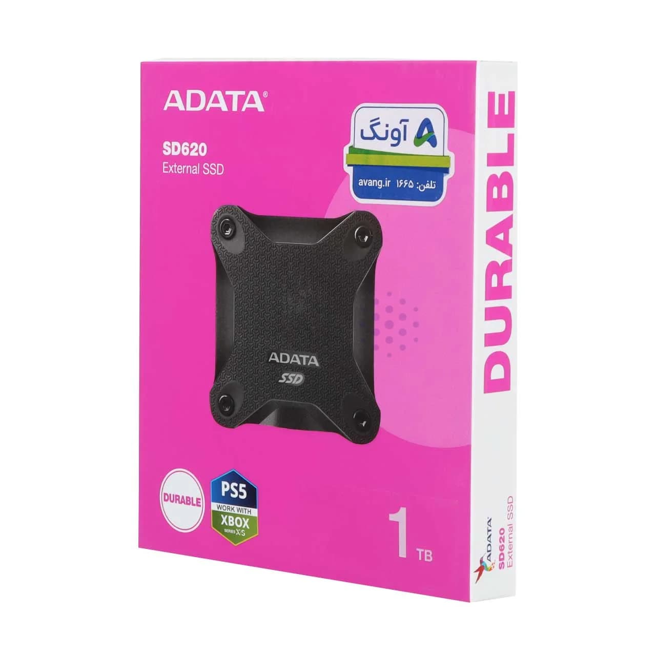 هارد اکسترنال ADATA SSD مدل Durable SD620 ظرفیت 1TB – مشکی (گارانتی شرکت آونگ) — تصویر ۵