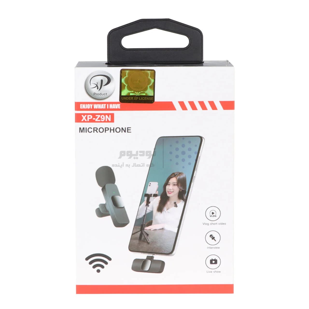 میکروفون بی سیم XP Product Type-C – مدل XP-Z9N – مشکی – RYL — تصویر ۵