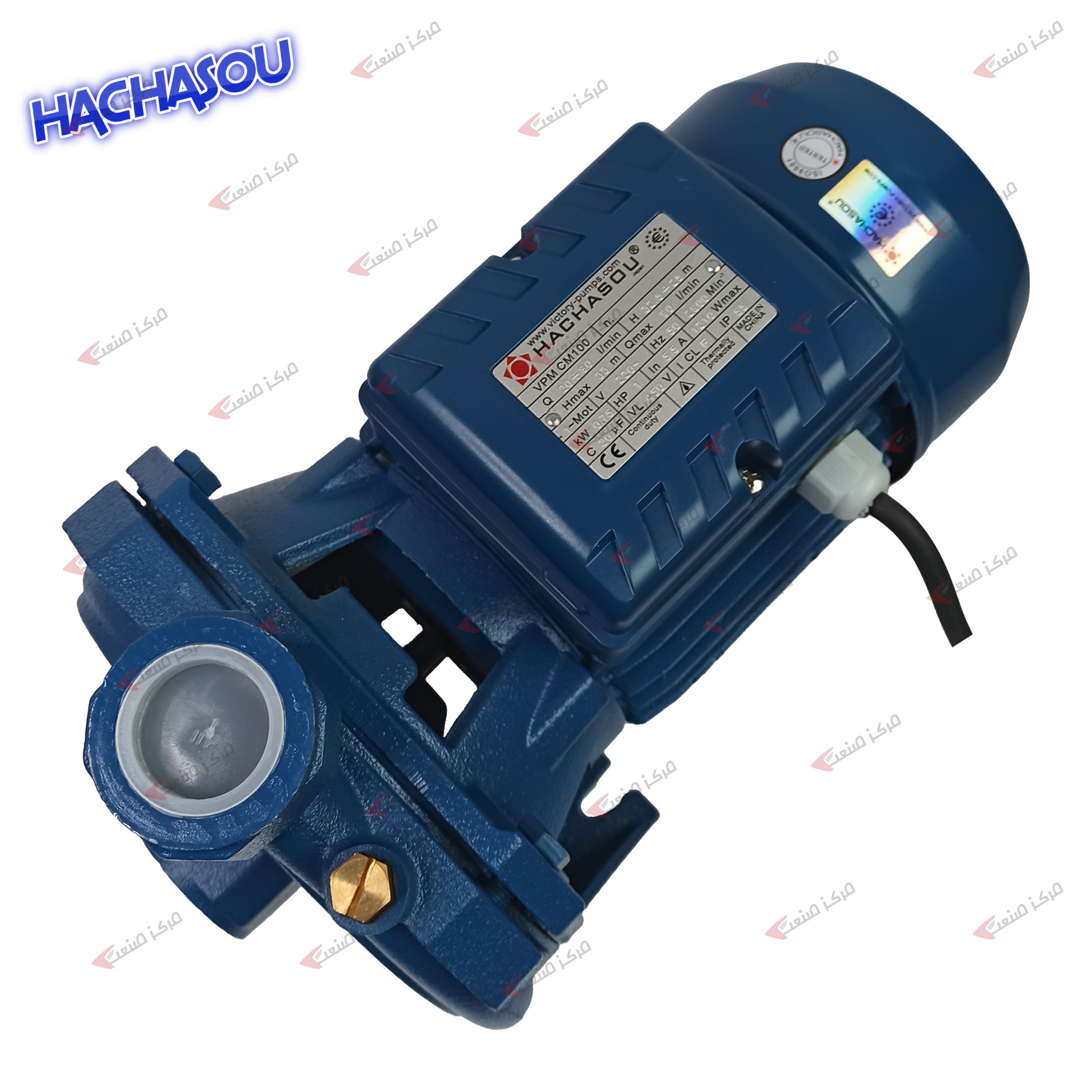 پمپ آب بشقابی 1اسب هاچاسو HACHASOU CM100ss پروانه استیل — تصویر ۴