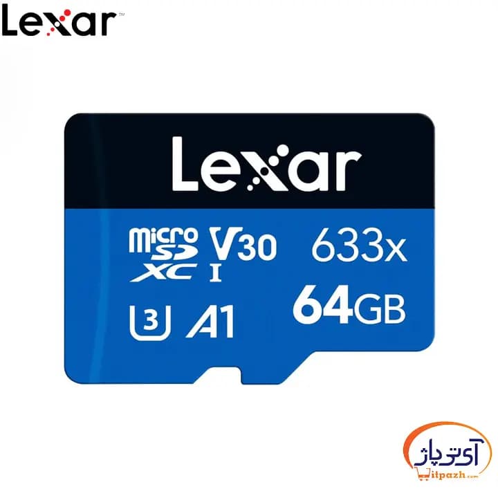 کارت حافظه لکسار MicroSD U3 V30 633x ظرفیت 64 گیگابایت سرعت 100m/s