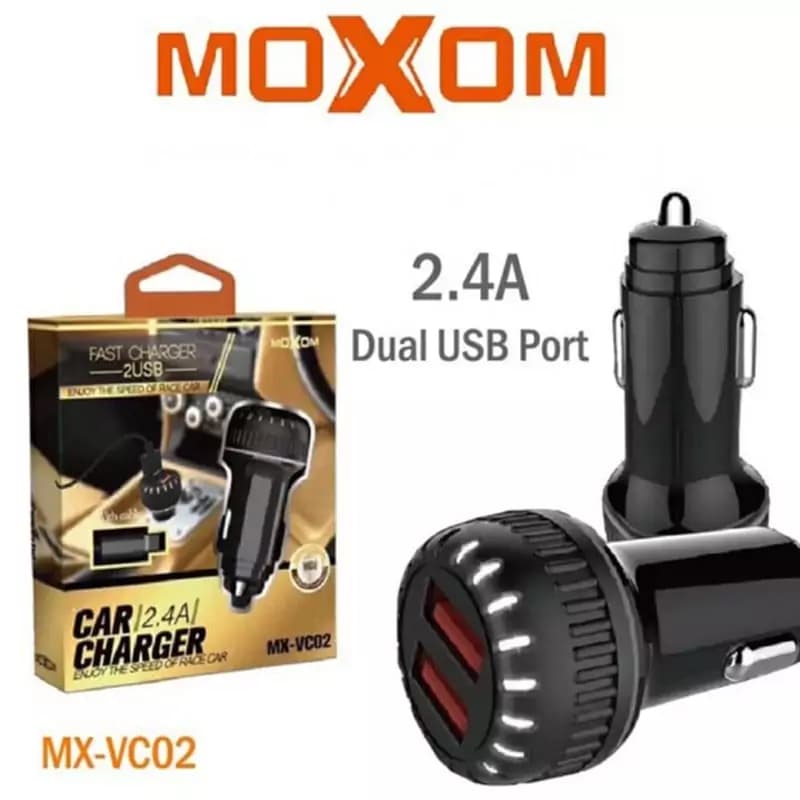 شارژر فندکی MOXOM مدل MX-VC02 به همراه کابل میکرو کد k7709