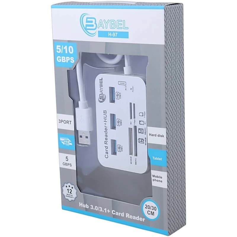 هاب 7 پورت USB 3.0 بایبل H-97 — تصویر ۶