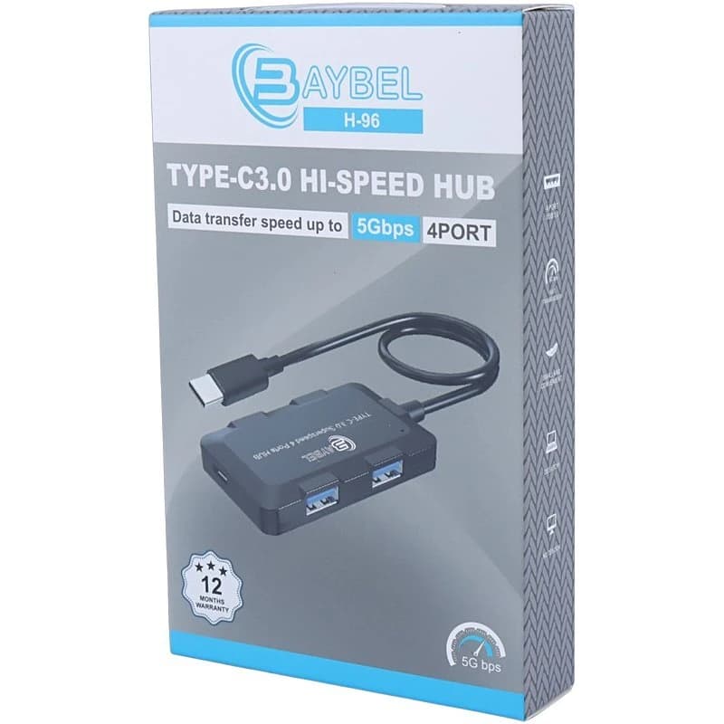 هاب 4 پورت Type-C بایبل H-96 — تصویر ۵