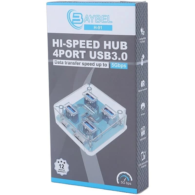 هاب 4 پورت USB 3.0 بایبل H-91 — تصویر ۶