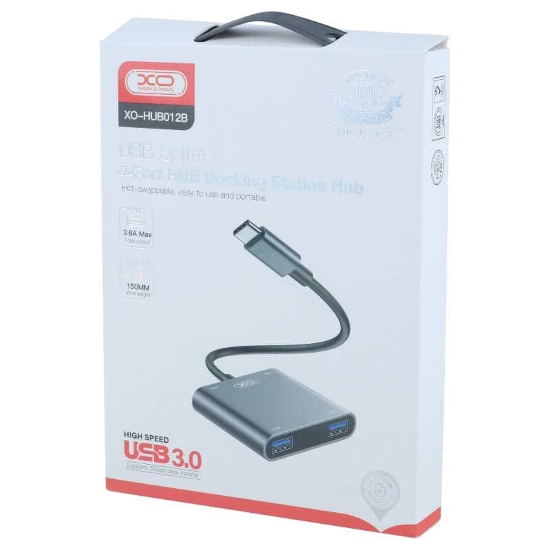 هاب 4 پورت Type-C ایکس او XO-HUB012B — تصویر ۷
