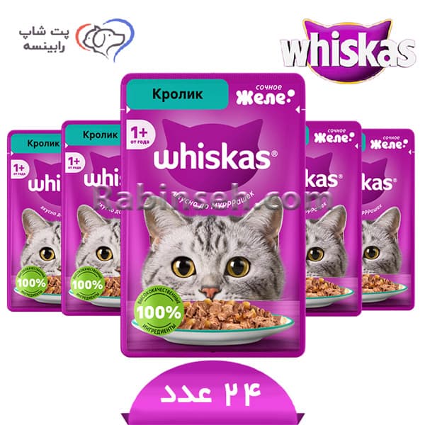 پوچ گربه ویسکاس روسیه خرگوش در ژله بسته 24 عددی