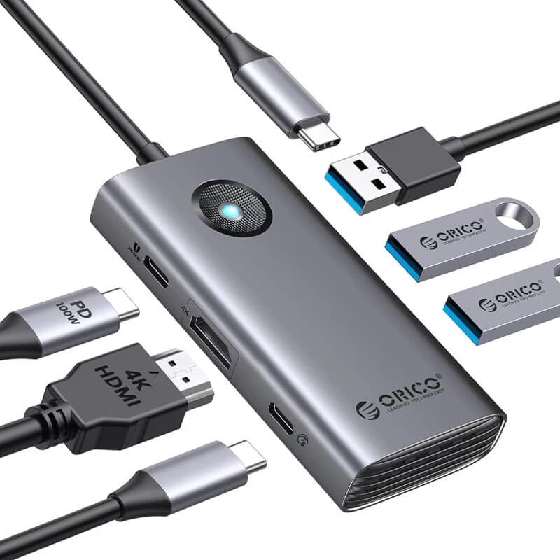 هاب 6 پورت Type-C اوریکو PW11-6P — تصویر ۲