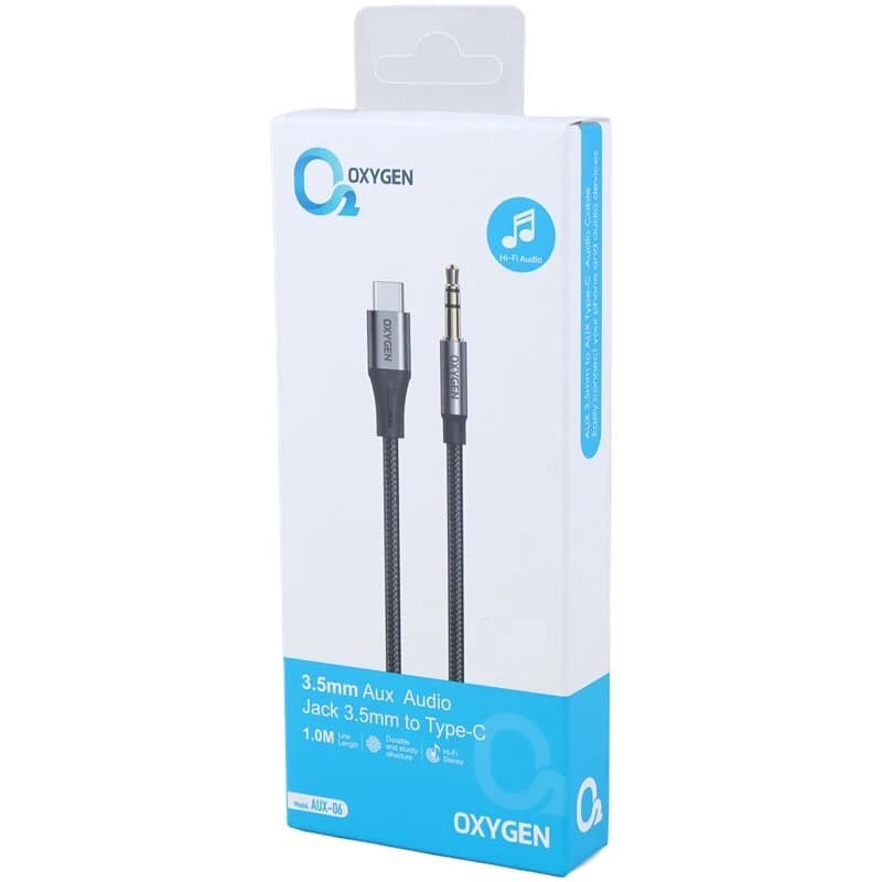 کابل تبدیل Type-C به AUX اکسیژن AUX-06 طول 1 متر — تصویر ۵