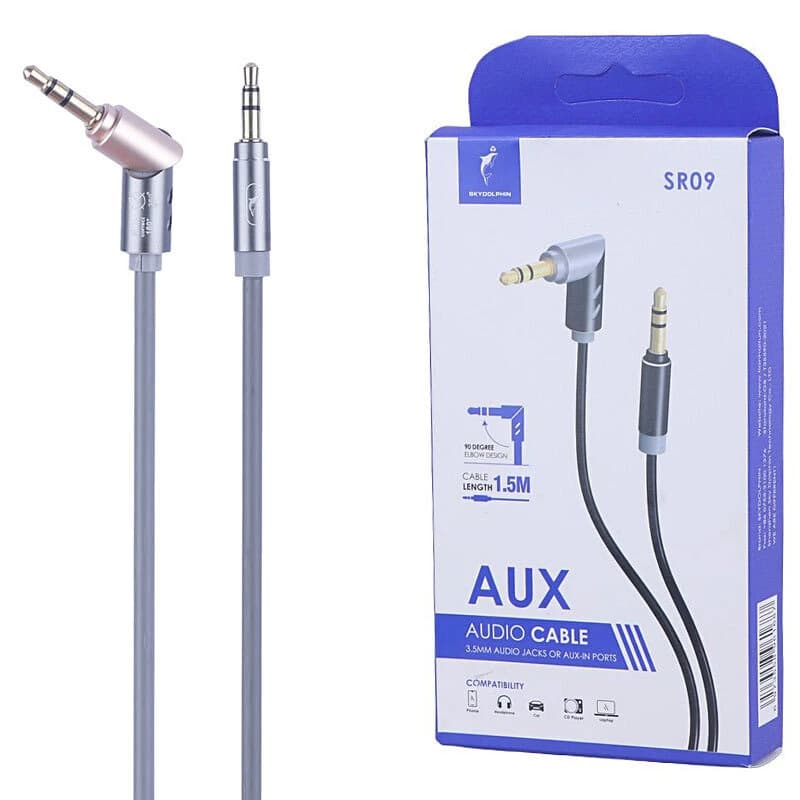 کابل AUX اسکای دلفین SR09 یکسر L طول 1.5 متر