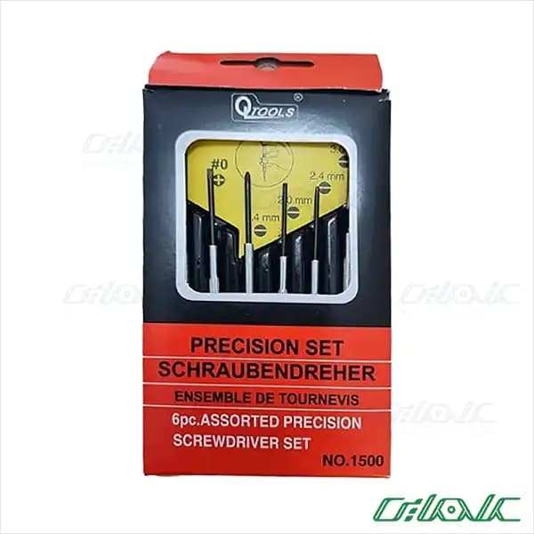 پیچ گوشتی ساعتی 6 عددی کیوتولز (QTOOLS) — تصویر ۲