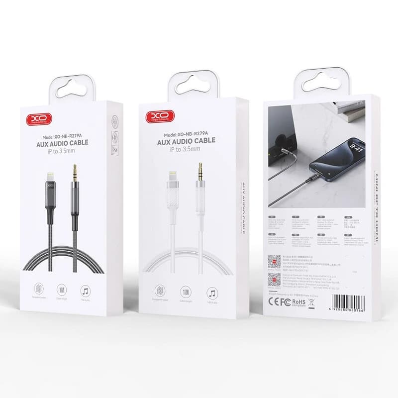 کابل تبدیل Lightning به AUX ایکس او XO-NB-R279A طول 1 متر — تصویر ۶