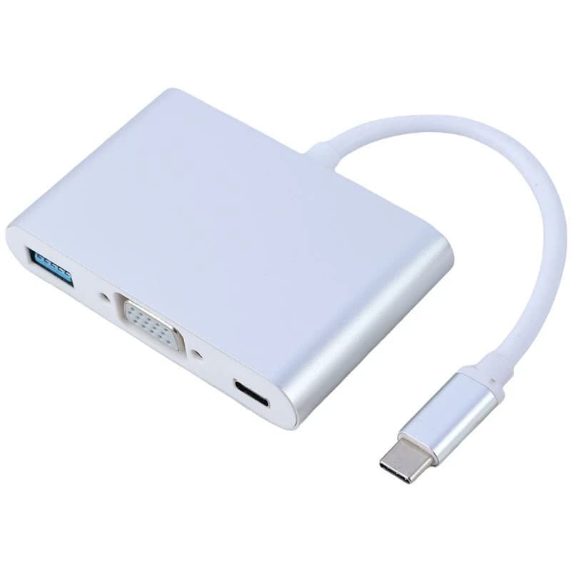 تبدیل Type-C به VGA/USB3.0/Type-C ایکس فورتک X4Tech