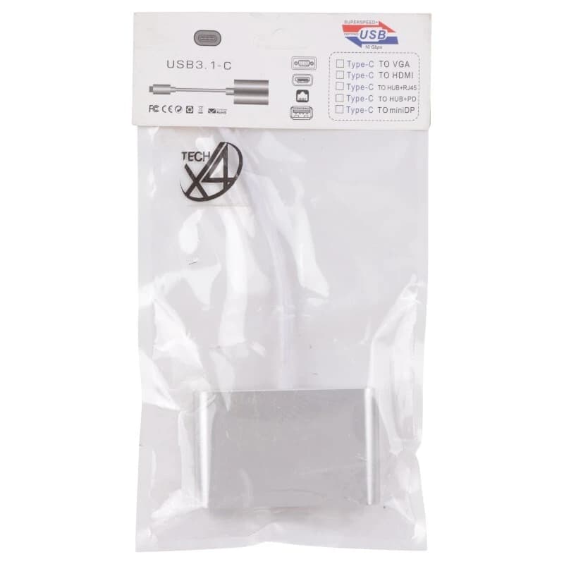 تبدیل Type-C به VGA/USB3.0/Type-C ایکس فورتک X4Tech — تصویر ۲