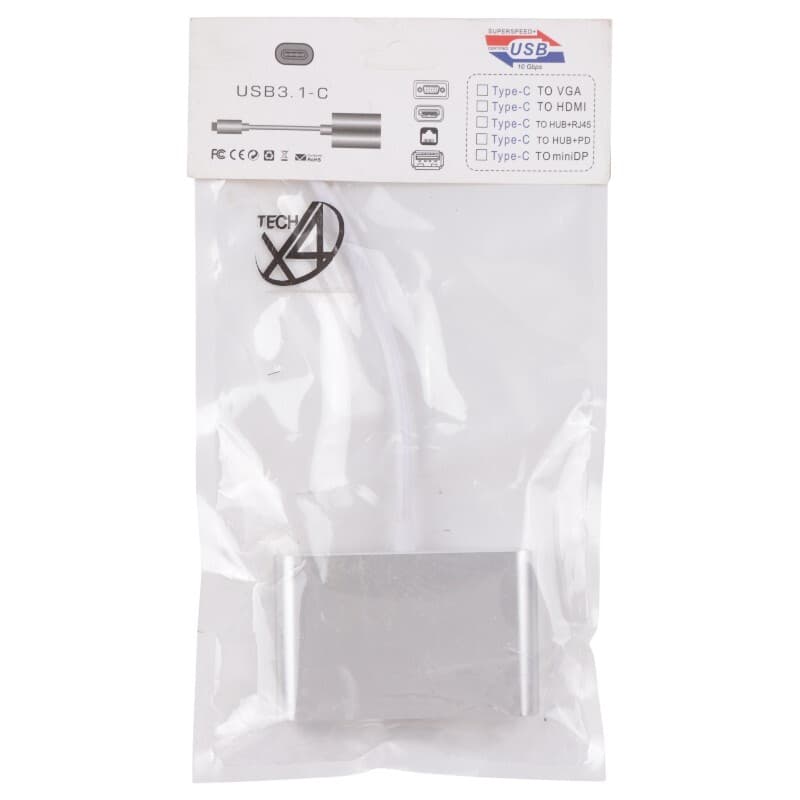تبدیل Type-C به VGA/USB3.0/Type-C ایکس فورتک X4Tech — تصویر ۷