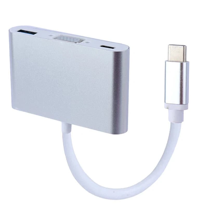 تبدیل Type-C به VGA/USB3.0/Type-C ایکس فورتک X4Tech — تصویر ۳