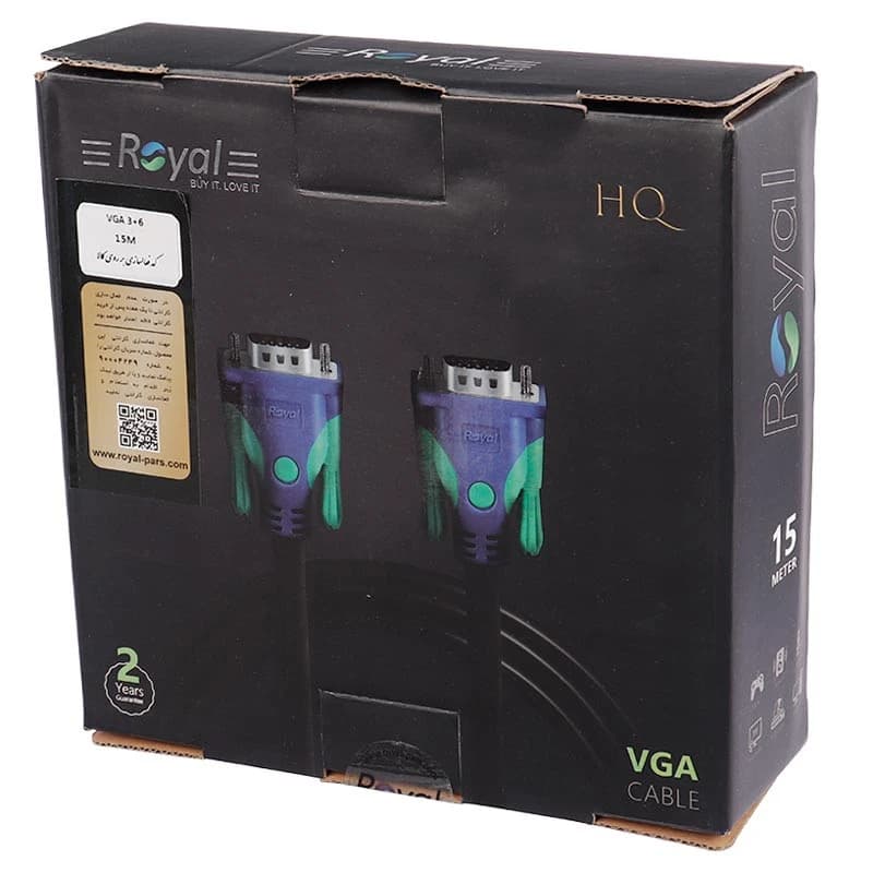 کابل VGA 3+6 رویال Royal طول 15 متر — تصویر ۲